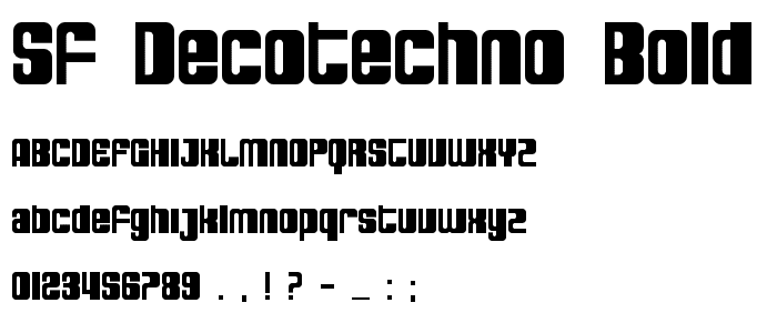 SF DecoTechno Bold font